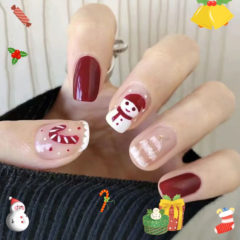 ネイルのクリスマスプレス